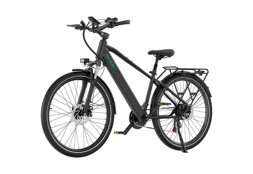 HITWAY E-Bike Cityrad, Trekkingrad, Mountainbike Elektrofahrrad 27.5 Zoll E-Mountainbike, bis zu 50-80km, 21 Gang shimano Schaltwerk, Kettenschaltung, Heckmotor, 460,8 Wh, E-MTB, Pedelec für Damen u. Herren mit APP NFC
