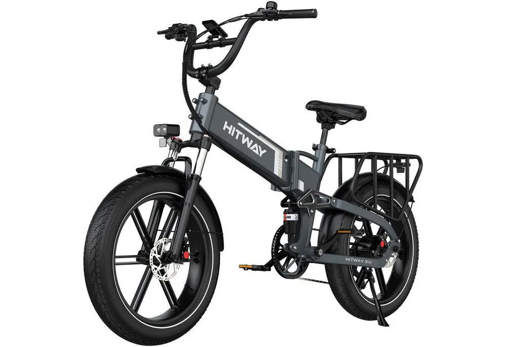 HITWAY E-Bike Mountainbike 20*4,0 zoll E-Faltrad mit Samsung-Akku max. 70-120km, 7 Gang shimano shimano Schaltwerk, Kettenschaltung, Heckmotor, 720 Wh, (1 tlg), mit Doppelte Stoßdämpfung, hydraulische Bremsen, APP-Funktion