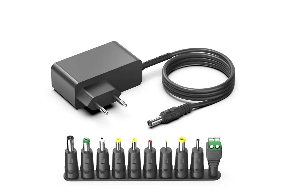 HKY 12V 2A Universal Netzteil Ladegerät AC Adapter für FritzBox Scanner Notebook-Netzteil (Router Externe Festplatte LED Strip Wasserpumpe Lautsprecher)