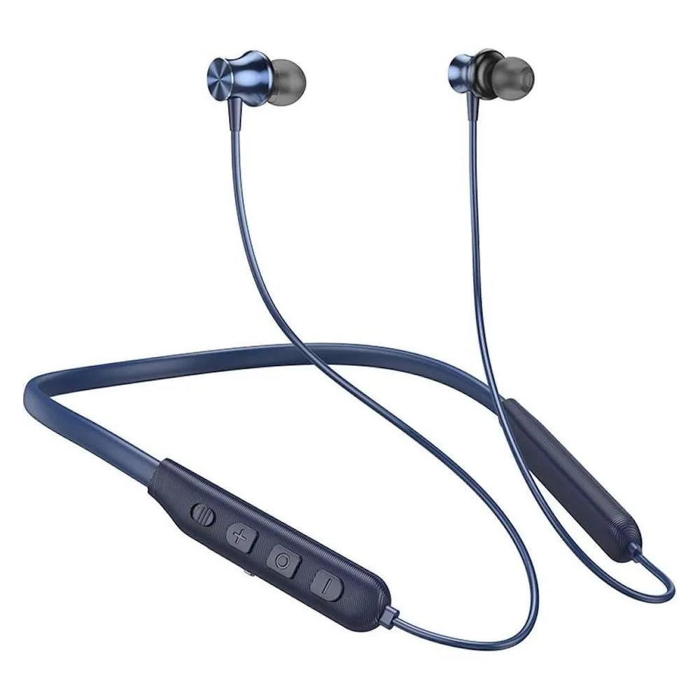 Kopfhörer Hoco ES64 kabellos Bluetooth Sport mit Sprachansage Blau