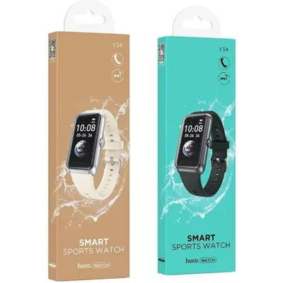 Hoco Y34 Bluetooth 1,47" Silber LCD Display Silber Armband IP67