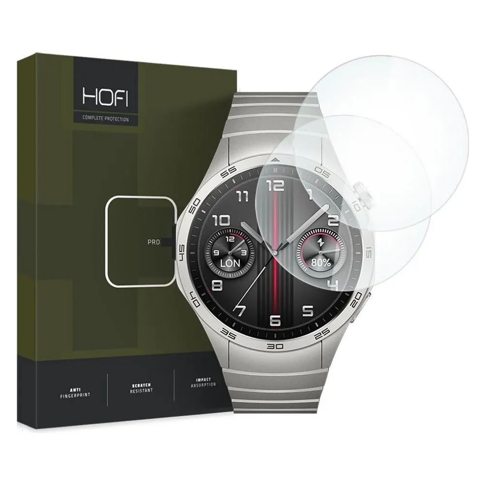 Hofi Glass Pro+ Panzerglas 2er-Pack Für Huawei Watch Gt 4 (46 Mm) Klar