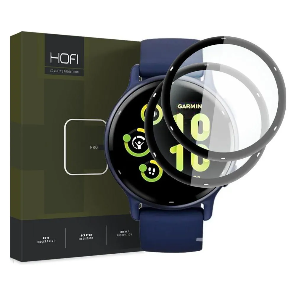 Hofi Hybridglas Hybrid Pro+ 2-Pack Für Garmin Vivoactive 5 Schwarz