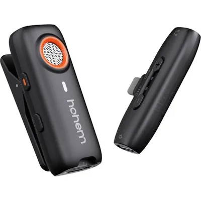 Mikrofon Hohem MIC-01-LIGHT Bluetooth kabellos Clip-on mit Etui und Windschutz