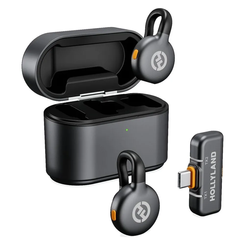 Mikrofon Hollyland Lark M2S USB-C Lavalier omnidirektional titanclip ENC