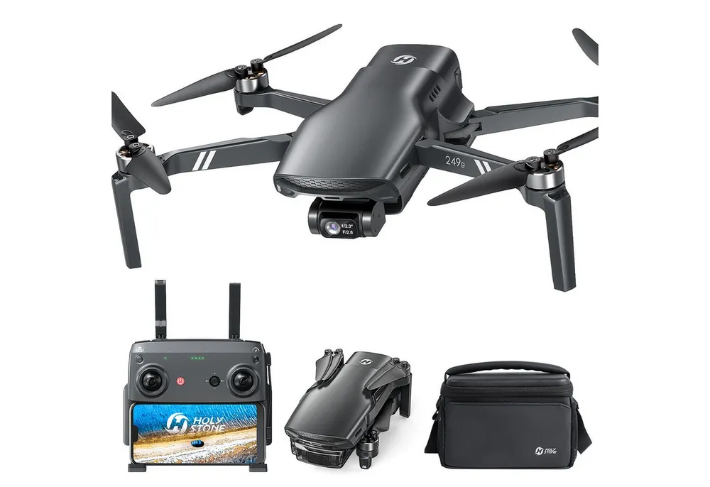 HOLY STONE GPS-Drohne mit 4K-Kamera, 3-Achsen-Gimbal, 48MP Fotos, 6 km Reichweite Drohne (4K, 30 Min. Flugzeit, Follow-Modus, QuickShots, unter 249 g)
