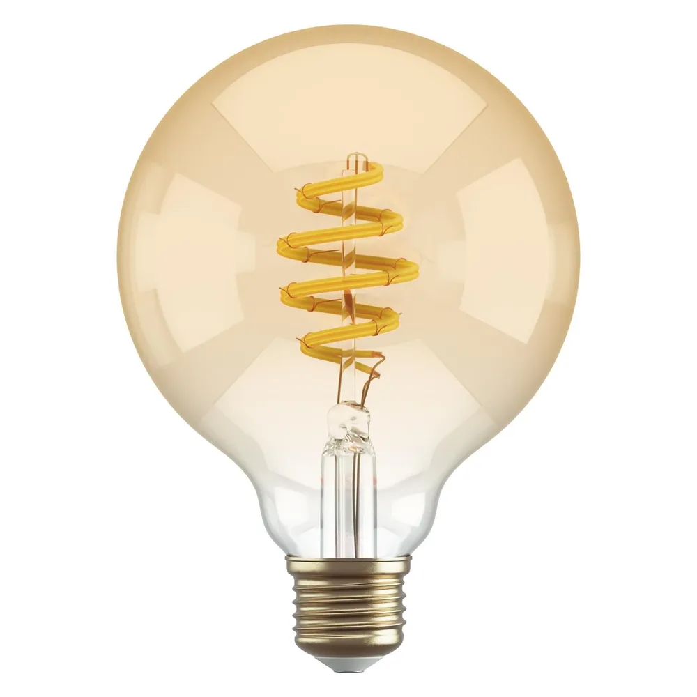Hombli Filament Bulb CCT E27 G95-Amber - Gold