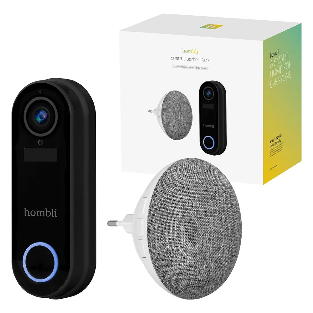 Hombli Smart Doorbell 2 inkl. Chime 2 - Schwarz