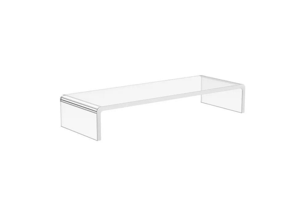 HOMCOM Monitor-Halterung Monitorständer, (Set, 1-tlg., Monitorständer, Monitorständer Bildschirmständer für Laptop PC Acryl Transparent)