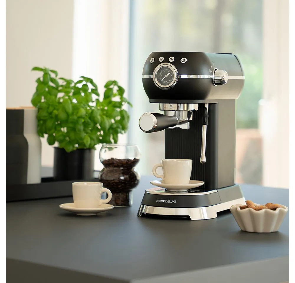HOME DELUXE Siebträgermaschine EXQUISITE, 15 Bar, inkl. Milchschaumdüse, Kaffeemaschine, Espressomaschine