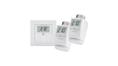 Homematic IP Erweiterungsset Heizen, 2x HmIP-eTRV-2, 1x HmIP-WTH-1