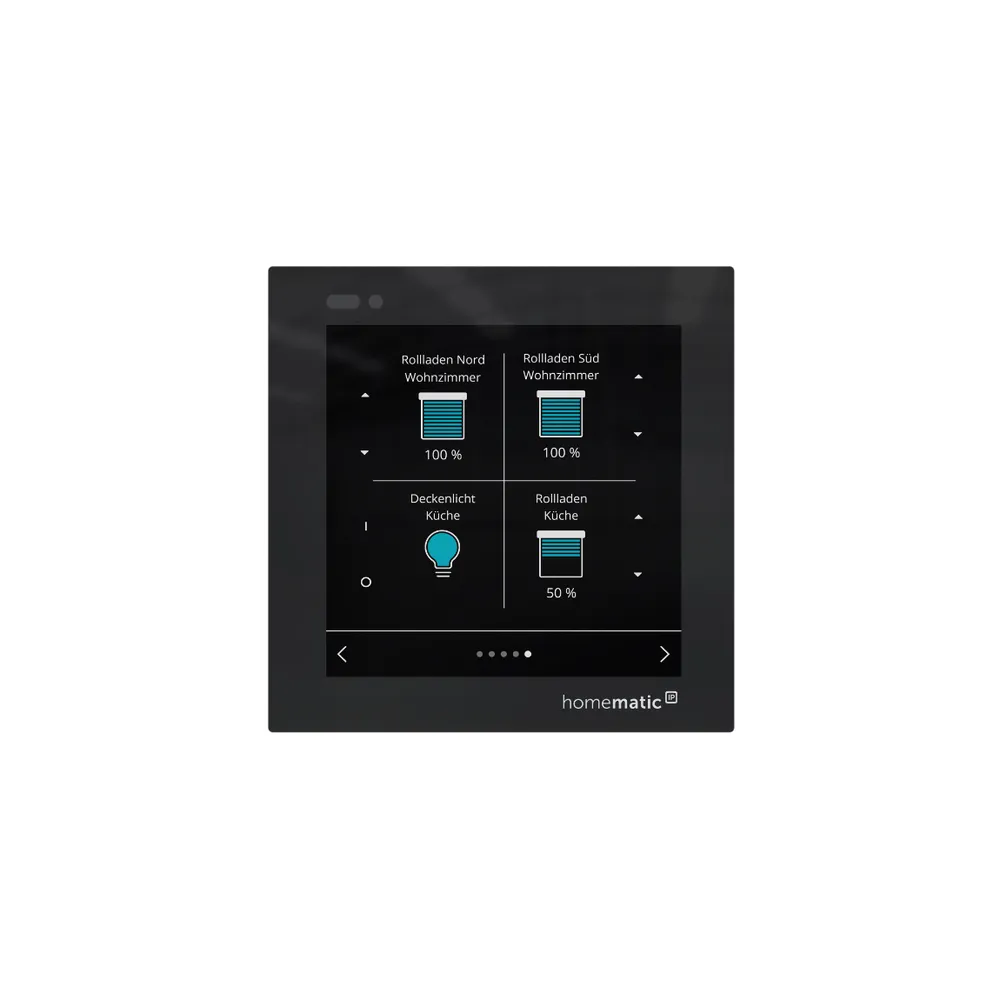 Homematic IP Glasdisplay - zur Licht-/Rolladen-/Jalousiesteuerung - Schwarz