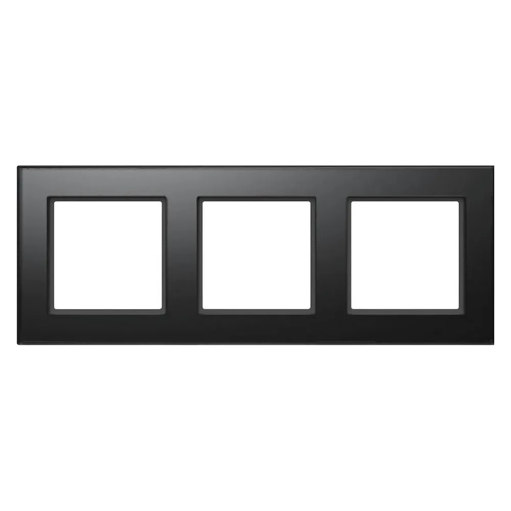 Homematic IP Glasrahmen – 3-fach - Schwarz