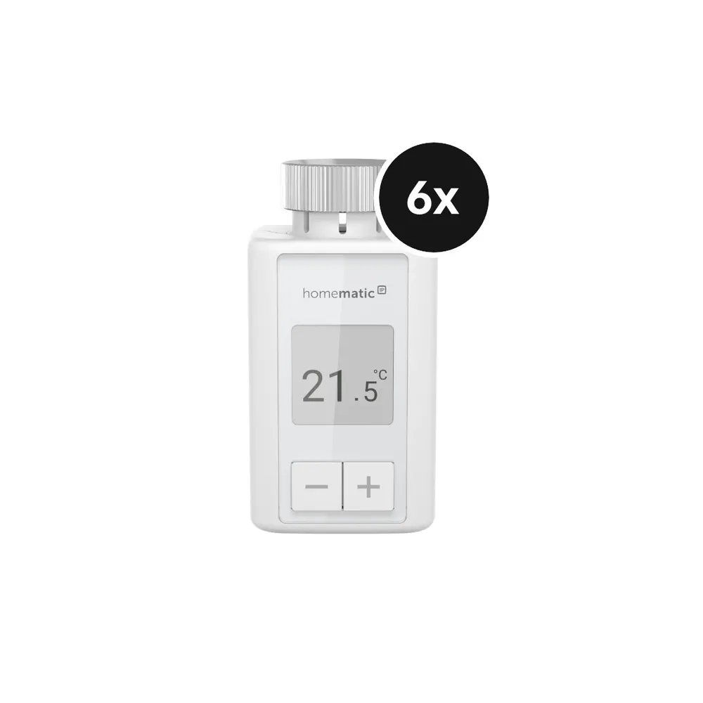 Homematic IP Heizkörperthermostat – Flex - 6er-Set