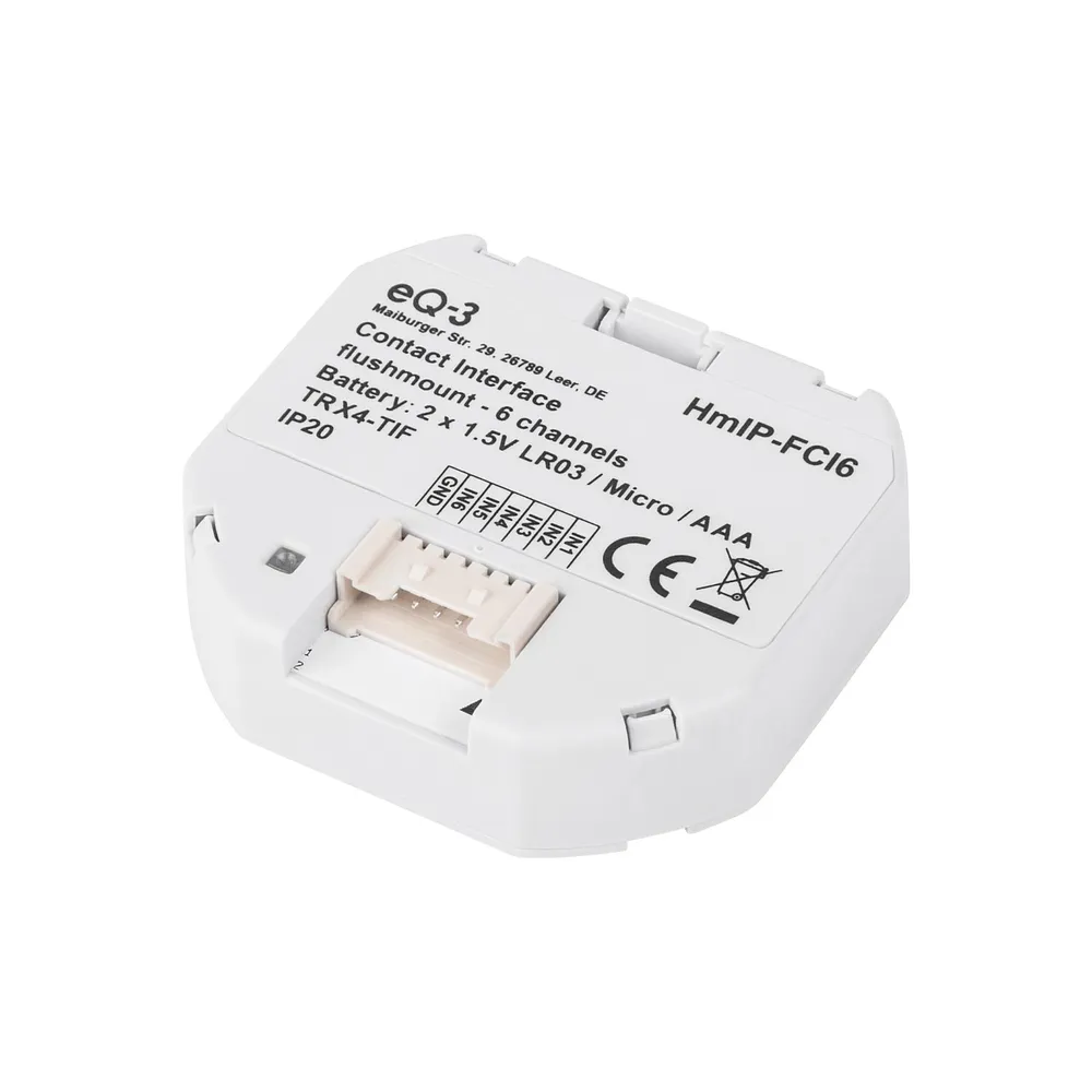 Homematic IP Kontakt-Schnittstelle Unterputz – 6-fach - Weiß
