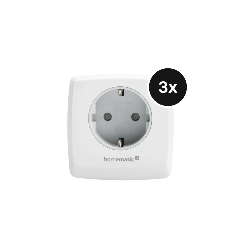 Homematic IP Schalt-Mess-Steckdose - 3er-Set