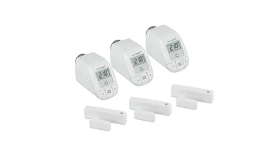 Homematic IP Smart Home 3er-Set Easy Connect- Heizkörperthermostat und Fenster- und Türkontakt