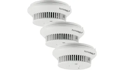Homematic IP Smart Home 3er-Set Rauchwarnmelder mit Q-Label, HmIP-SWSD-2