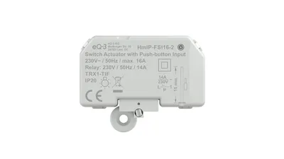 Homematic IP Smart Home Schaltaktor mit Tastereingang (16 A) – Unterputz, HmIP-FSI16-2