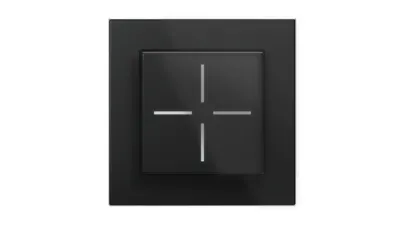 Homematic IP Smart Home Set Glastaster -schwarz, 1-fach-Glasrahmen, 1x WGS-A, 1x GF1-A