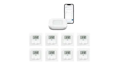 Homematic IP Smart Home Set Raumklima mit Access Point 2 und 8 Wandthermostate