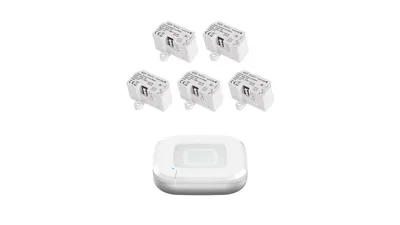 Homematic IP Smart Home Set Schalten mit Access Point 2, 5x Schalt-Mess-Aktor – Unterputz