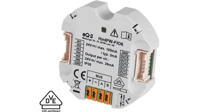 Homematic IP Wired Smart Home IO Modul Unterputz – 6-fach, HmIPW-FIO6