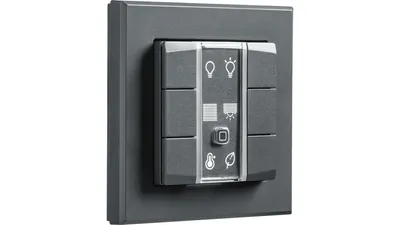 Homematic IP Wired Smart Home Wandtaster – 6-fach, anthrazit, HmIPW-WRC6-A