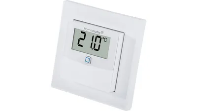 Homematic IP Wired Smart Home Temperatur- und Luftfeuchtigkeitssensor mit Display – innen, HmIPW-STHD