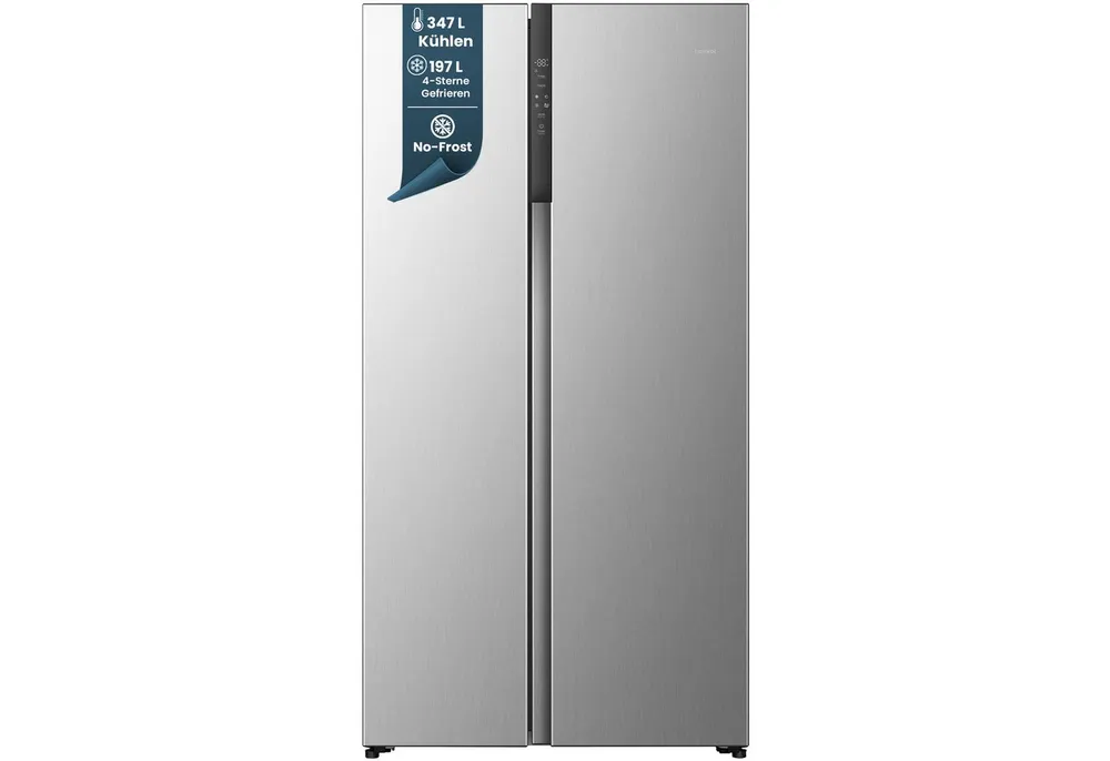 homeX Side-by-Side CFBSN5441C-S, 178.6 cm hoch, 91.1 cm breit, Total NoFrost, 544 L, Multi Airflow, Kühl-Gefrierkombination, 37 dB