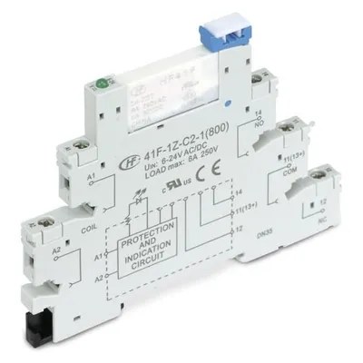 HONGFA Relaisbaustein 41F-1Z-C2-1 & HF41F/24-ZS