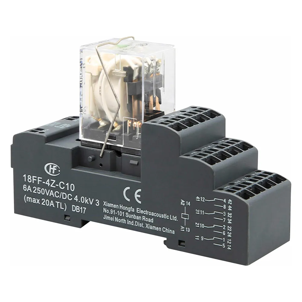 HONGFA Relaissockel 18FF-4Z-C10, Push-In