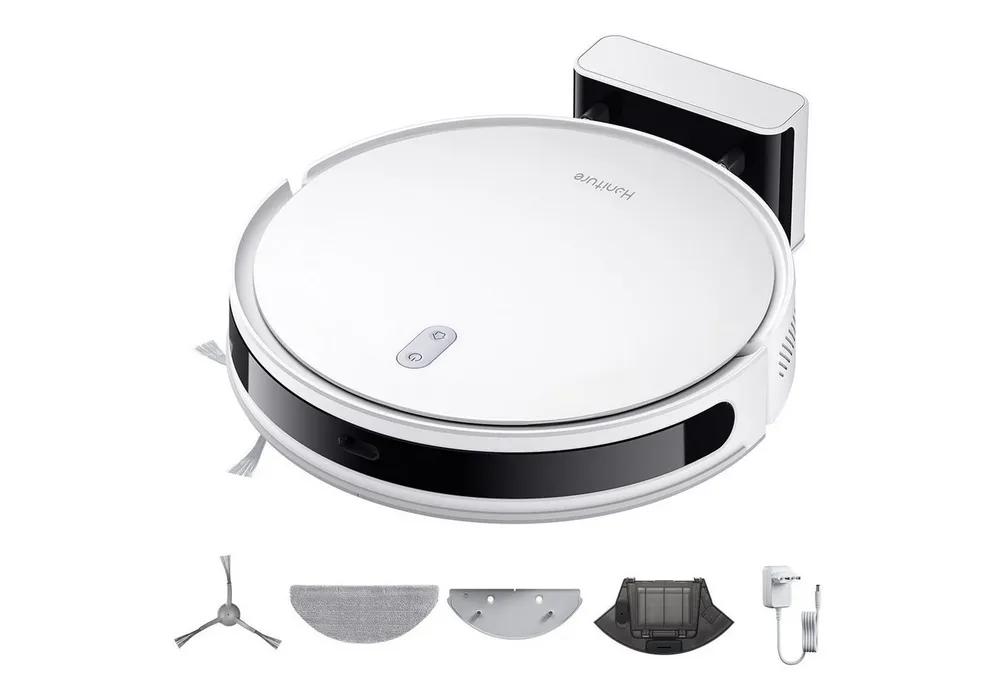 Honiture Saugroboter T10 mit Wischfunktion,6000Pa Saugkraft,120Min Anti-Tangle System, komfortabel, perfekt für Reisen, Nickerchen und erholsamen Schlaf