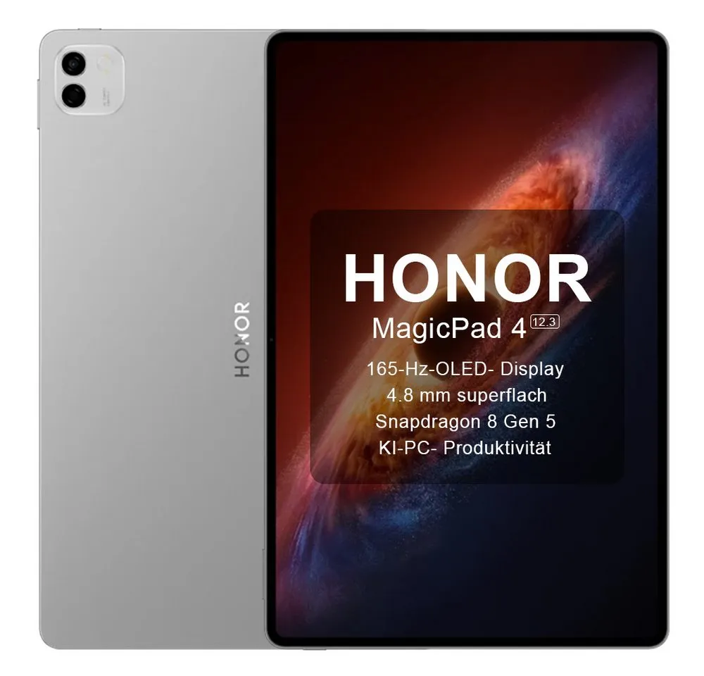 Honor HONOR MagicPad 4 WLAN Tablet 12,3", 165Hz OLED-Display,10100mAh Akku Tablet