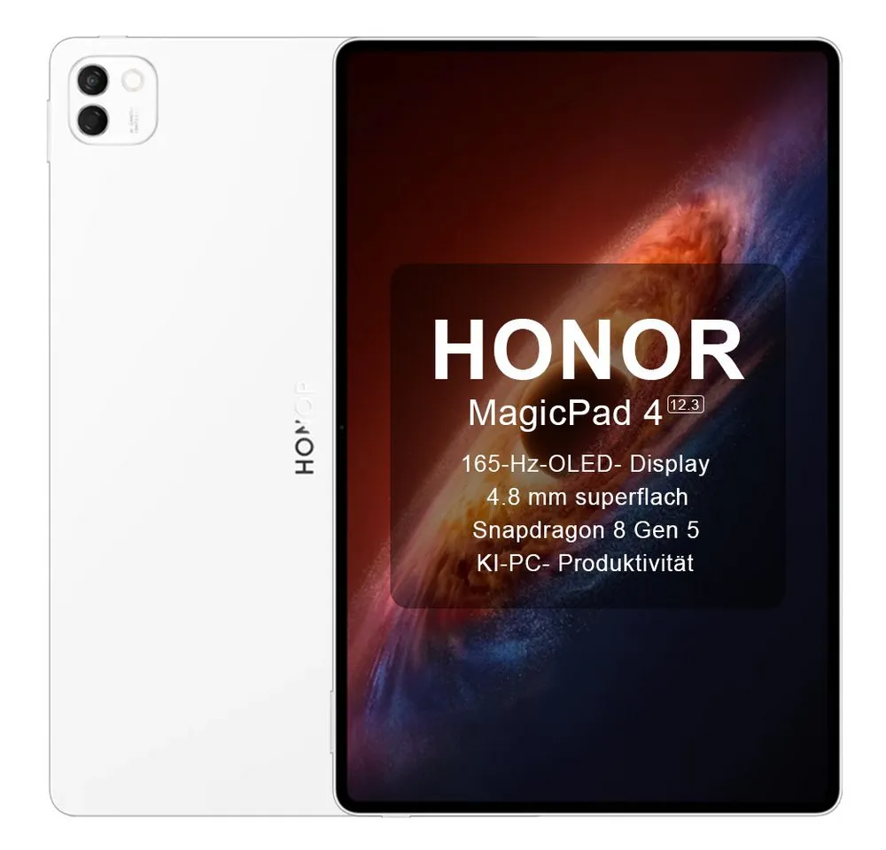 Honor HONOR MagicPad 4 WLAN Tablet 12,3", 165Hz OLED-Display,10100mAh Akku Tablet