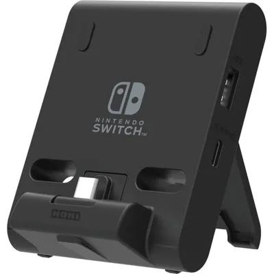 Ladestation Hori Dual USB PlayStand Nintendo Switch Lite Schwarz Klappbar