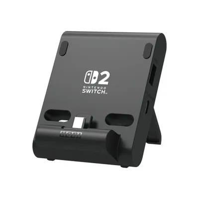 Hori Dual USB PlayStand Ladesystem für Nintendo Switch 2, Schwarz, kabelgebunden