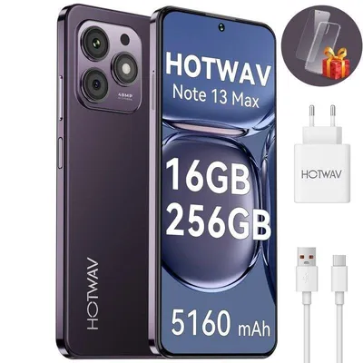 HOTWAV Note 13 Max 4G 256GB 6GB 6.8" Schwarz Gesichtserkennung