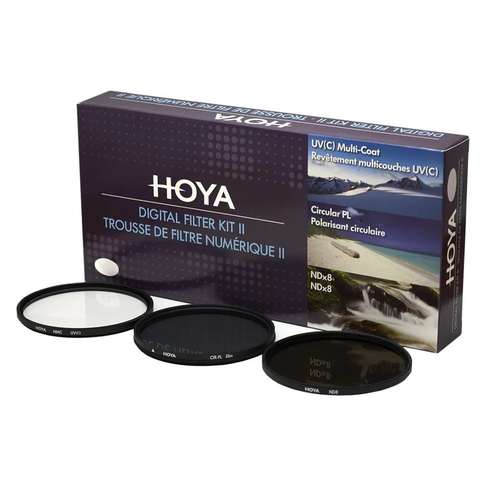 Filterset Hoya DFK46 II 46mm UV CIR-PL ND8 mit Tasche