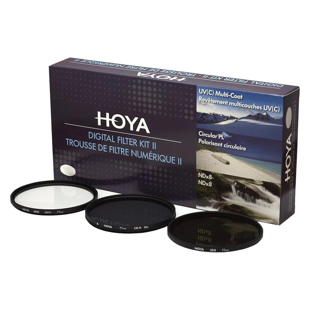 Kamerafilter Hoya DIGITAL FILTER KIT II 55mm UV CPL ND8 Set Transporttasche