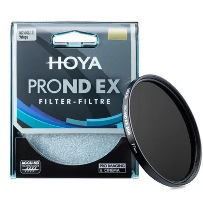 Kamera-Objektivfilter Hoya PROND EX 500 ND2.7 77 mm Aluminium 9 Blendenstufen