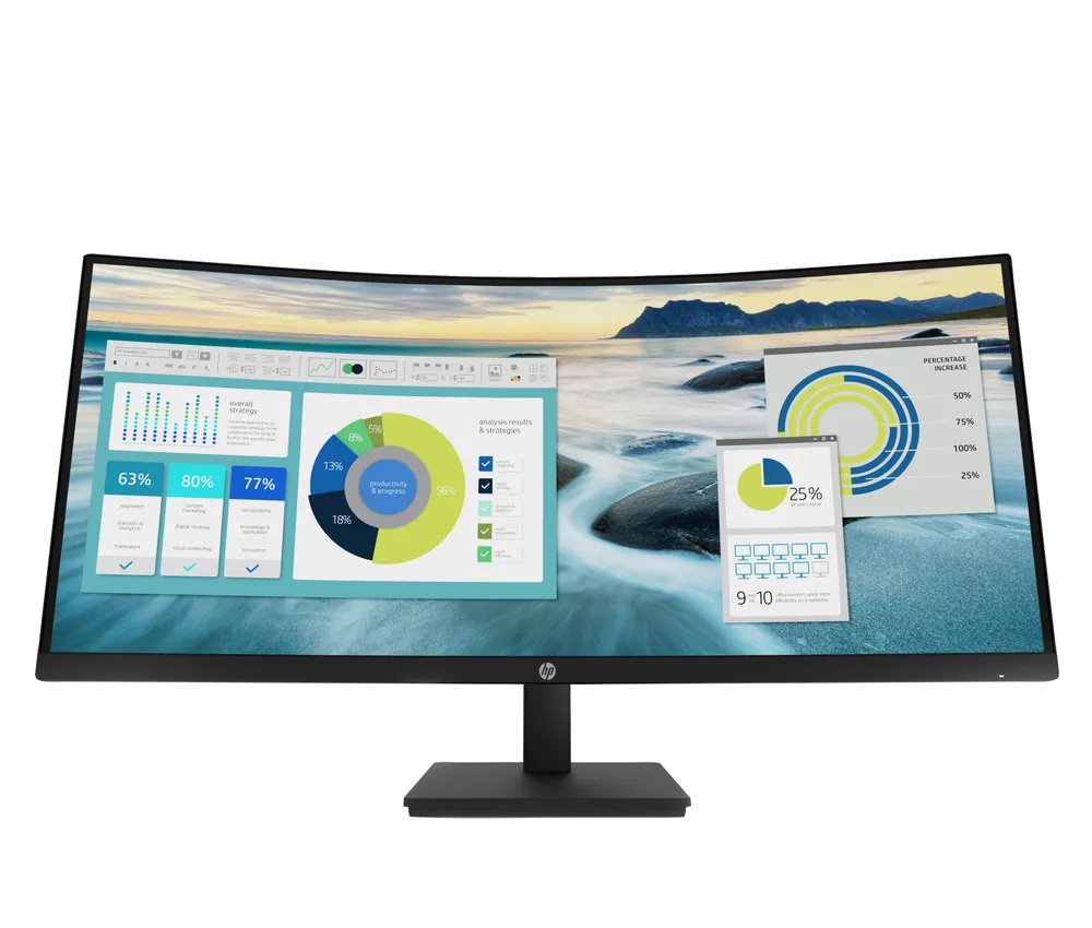 Monitor HP P34hc G4 34" WQHD 60Hz VA Curved USB-C Lautsprecher 5ms