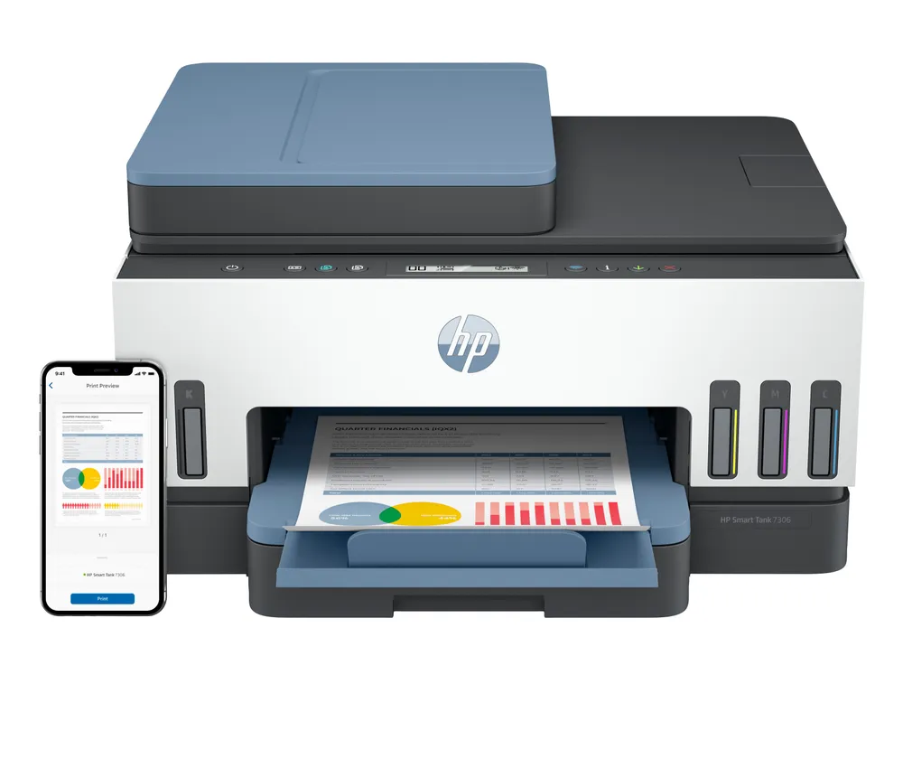 Multifunktion HP Smart Tank 7306 Tintenstrahl Farbe WiFi Duplex Ohne Patronen