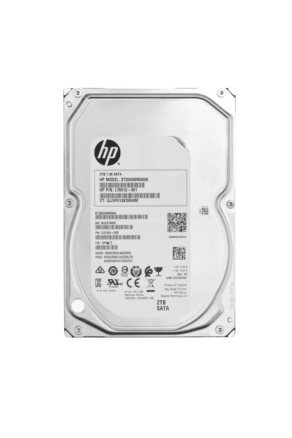 Disco Duro HP Enterprise 2TB HDD 7200rpm SATA 3,5 Zoll PC