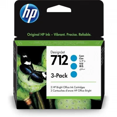 HP 712 DesignJet Tintenpatronen Pack 3 Cyan