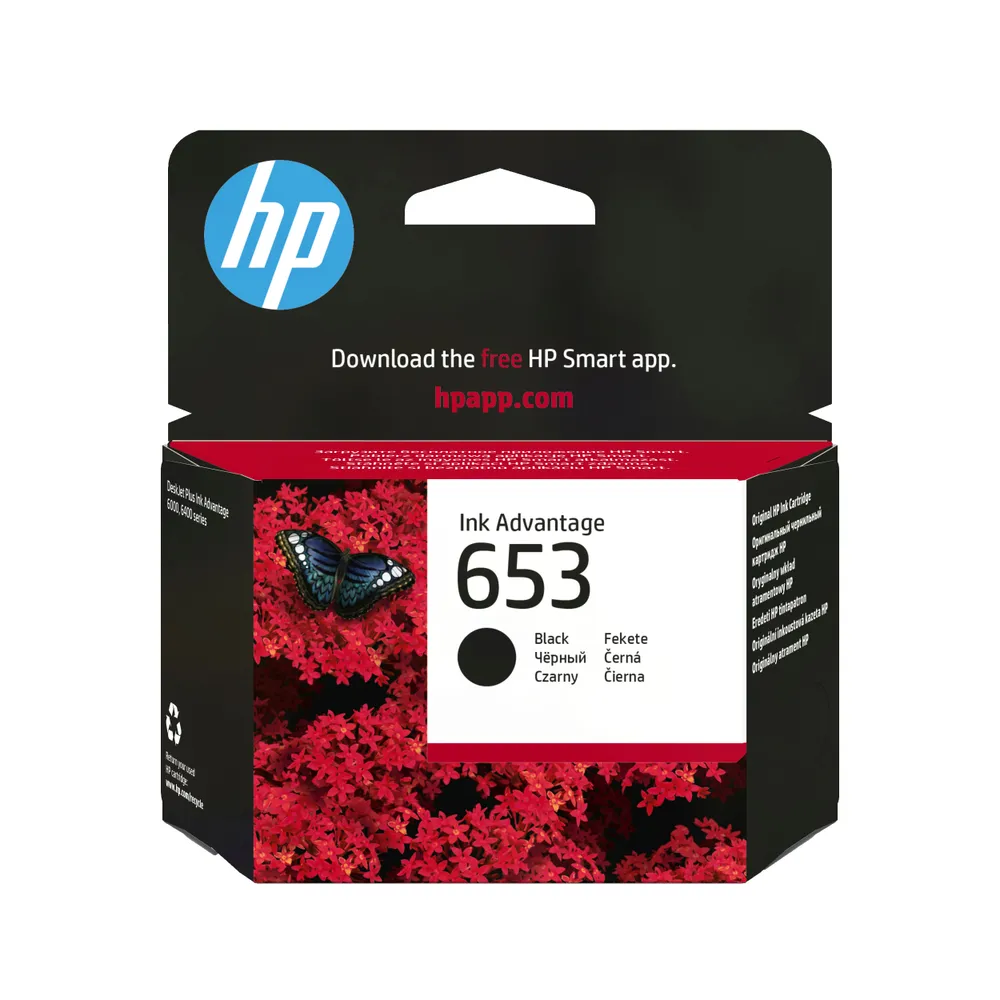 HP Advantage 653 Schwarze Tintenpatrone