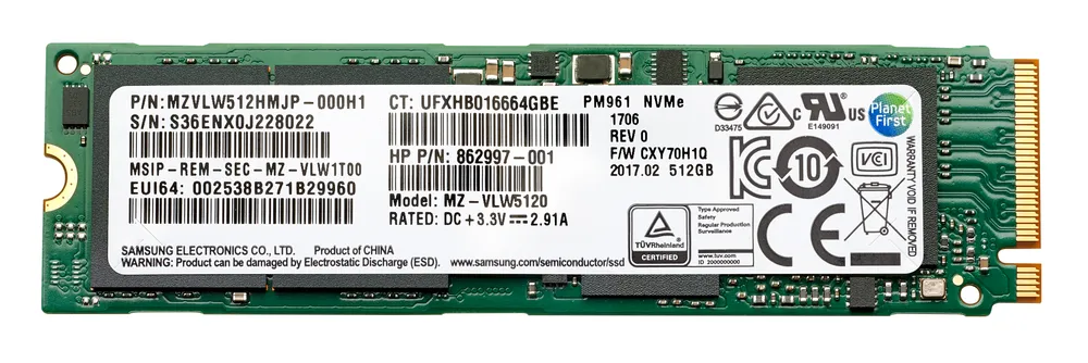 Festplatte HP SSD 1TB PCIe 4x4 NVMe TLC 22x80x2,3 mm 8 g