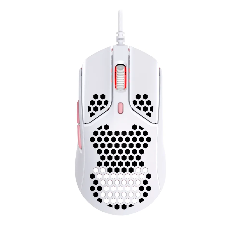HP HyperX Pulsefire Haste ? Gaming-Maus (Weiß-Pink) | 4p5e4aa | Beidhändig - Optisch