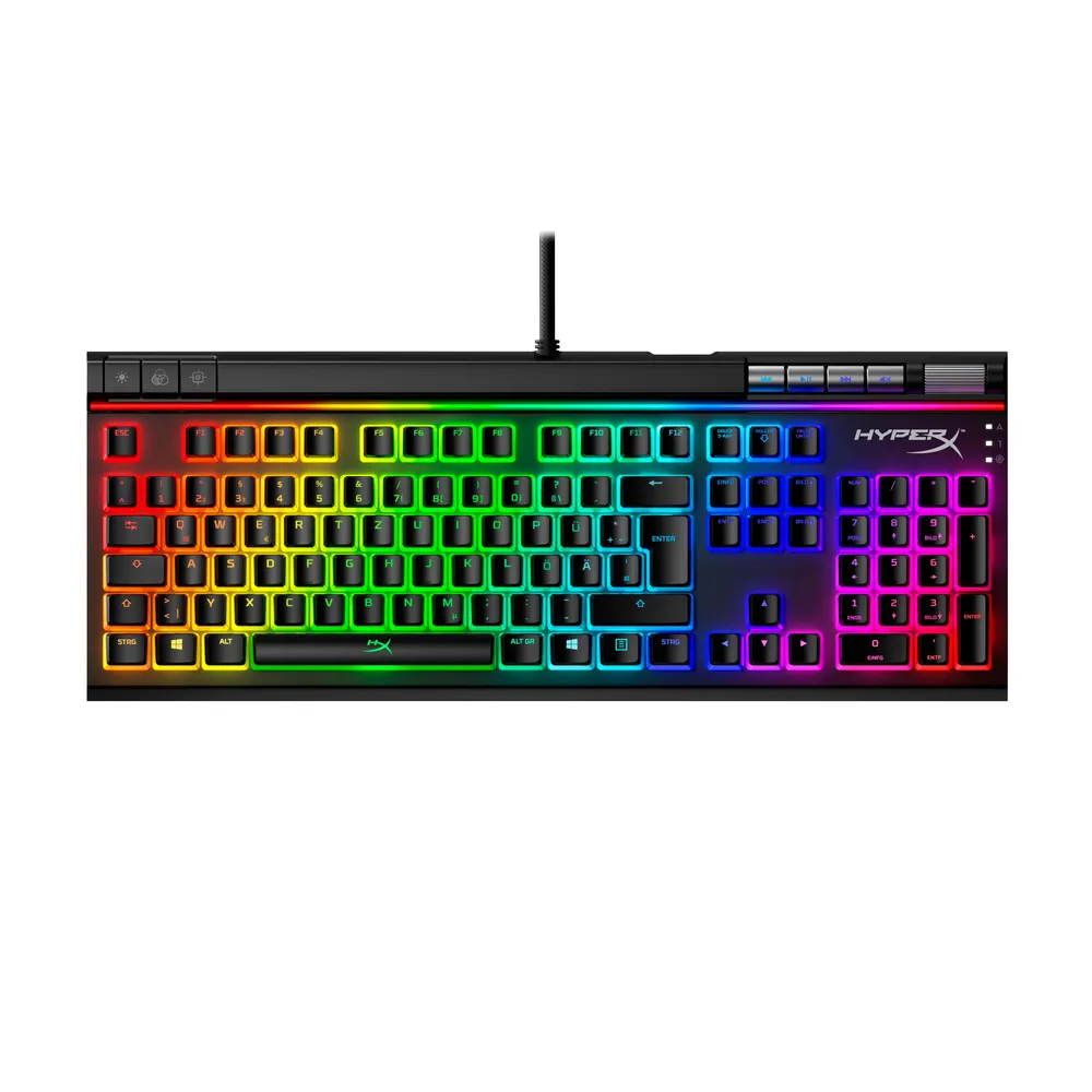 HP Alloy Elite 2 ? Mechanische Gaming-Tastatur ? HX Red (DE-Layout) | 4p5n3ad#abd | Volle Größe (100%) - Kabelgebund