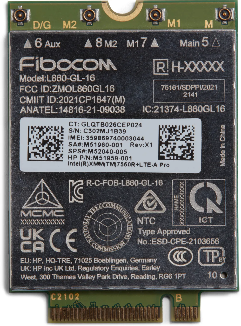 HP XMM 7560 R+ | 5r8x8aa#abb | Drahtloses Mobilfunkmodem